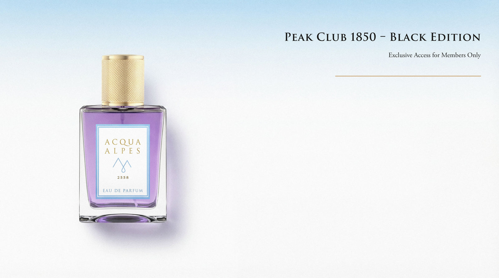 Black Edition – exklusiv für den Peak Club 1850